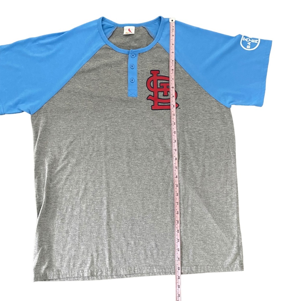 Cardinals Grey & Blue St Louis Short Sleeve Baseball Tee XL - Picture 10 of 10